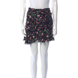 Veronica Beard Noon Silk Ruched Floral Skirt Halter Top XS/0 $350